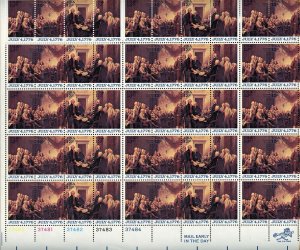 UNITED STATES SCOTT #1691/94 BICENTENNIAL COMPLETE SHEET MINT NH