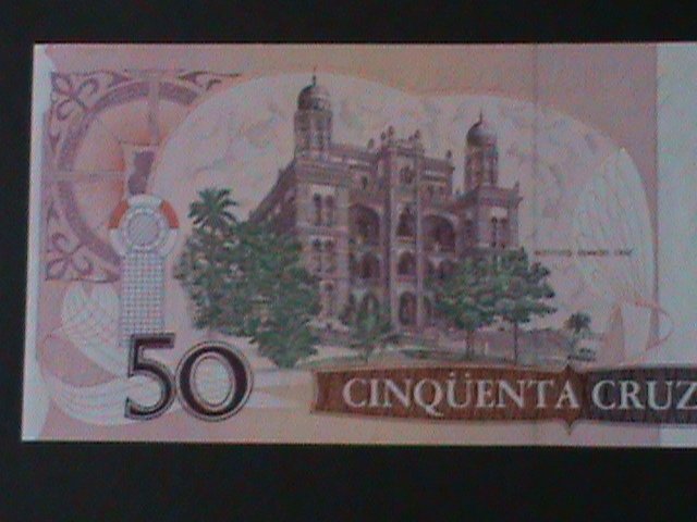 ​BRAZIL-1986-CENTRAL BANK $50 CRUZEIROS UNCIR-VF- WE SHIP TO WORLDWIDE