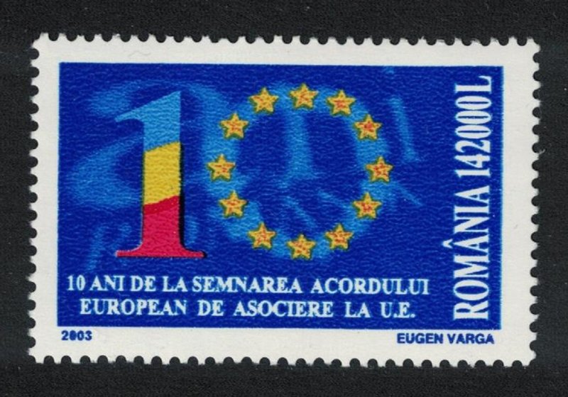 Romania 10th Anniversary of Signing of European Agreement 2003 MNH SG#6336