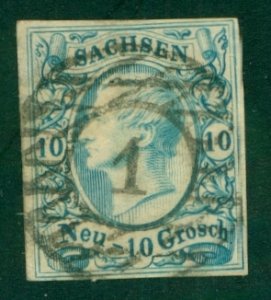 SAXONY GERMANY 14 USED (RL) 3843 CV $225.00 BIN $55.00