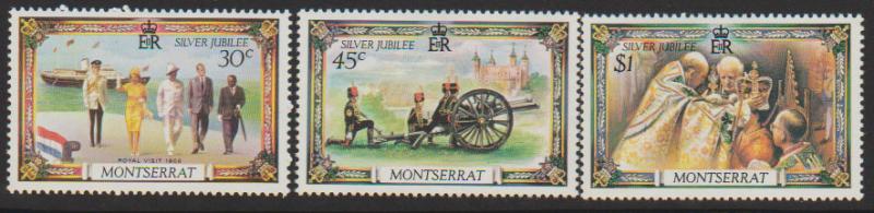 Montserrat SG 396 - 398 set of 3  MH - Silver Jubilee