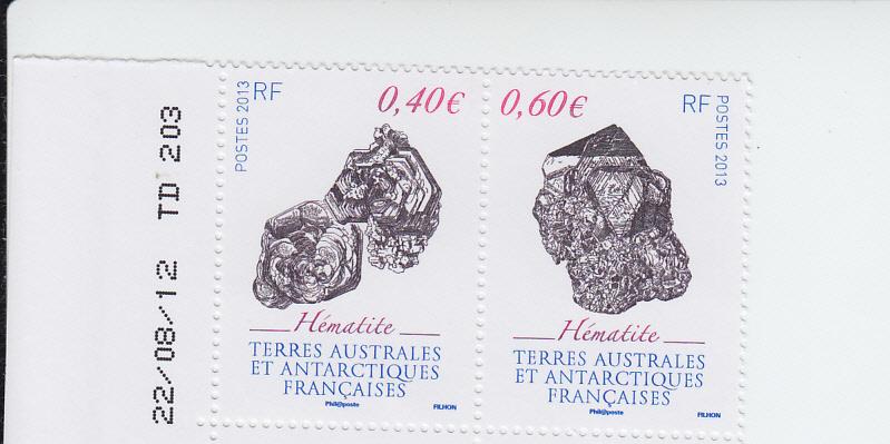 2013 FSAT French Antarctic Mineral Hematite Scott 478 MNH