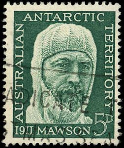 AUSTRALIAN ANTARCTIC TERRITORY Sc L7 F-VF/USED-1961 5p Sir Douglas Mawson-Sound