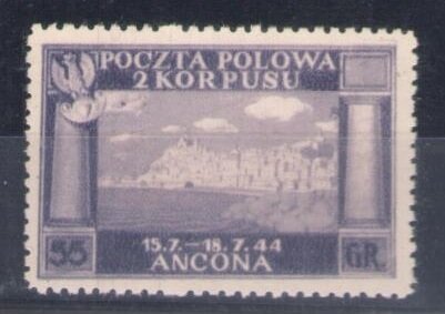 1946 POLISH BODY, No. 6AI, 25g. Purple, Different Color - Rubberless