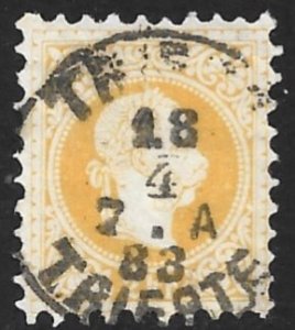 AUSTRIA 1874-80 2kr Franz Josef Fine Whiskers Sc 34 Used TRIESTE Postmark