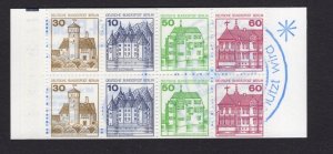 Germany #1231d Booklet MNH 1977   Glucksburg   Wasserschloss Reydt Ludwigstein