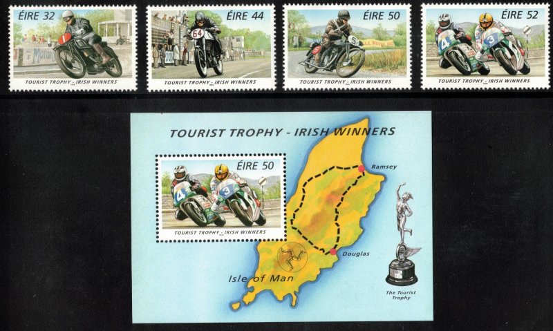 IRELAND 1996 Motorcycle Races; Scott 1010-14, SG 1004-08; MNH