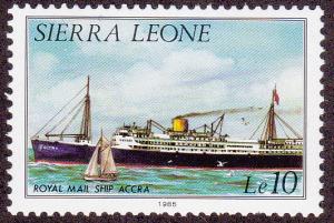 Sierra Leone # 652a, Ship dated 1985, Mint NH, 1/2 Cat