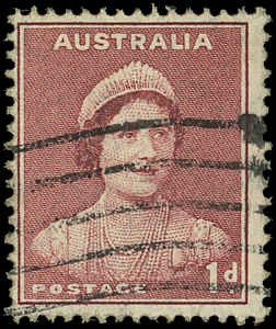 AUSTRALIA Sc 181 USED - 1941 1p Queen Elizabeth - Pf 15x14 -  Sound, No Faults