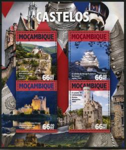 MOZAMBIQUE  2016 CASTLES SHEET MINT NEVER HINGED