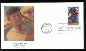 US 3083 Folk Heros - Mighty Casey UA Fleetwood cachet FDC