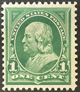 USA #279 1c Franklin VF MNH