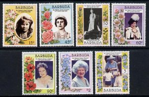 BARBUDA - 1985 - Q. Mother, 85th Birthday - Perf 7v Set - Mint Never Hinged