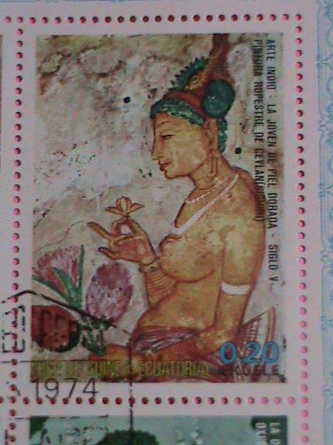 ​GUINEA EQUATORIAL STAMP-1974 WORLD FAMOUS NUDE PAINTING CTO-MNH STAMP SHEET -