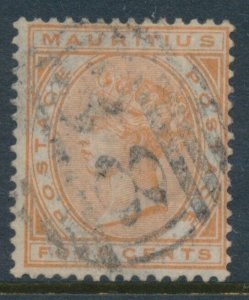 Mauritius 1879 4 cents SG 93 Sc 60 Orange WMK Crown CC Used