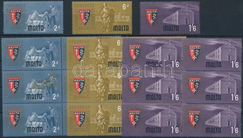 Malta stamp Congress set + set in blocks of 6 (disturbance) MNH 1964 WS194094