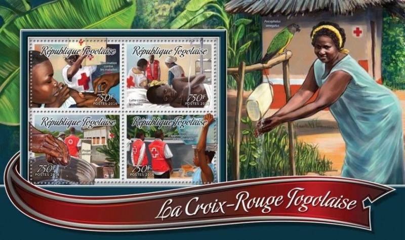 Red Cross Medicine Floods Togo MNH stamp set 2 sheets