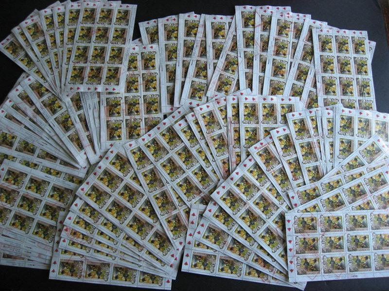 CANADA bulk lot 90 x Sc 1635 Canadian Tire full sheets used! Some wrinkle/crease