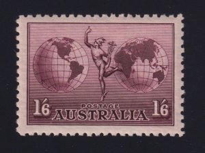 Australia Sc #C4 (1934) 1sh6p violet brown Mercury Air Post Mint VF NH 