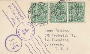 1935, Niuafoou, Tonga to San Francisco, CA, Tin Can Canoe Mail (40008)