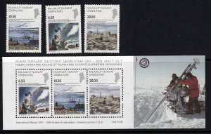 Greenland 2008,Geophysical Year Nuuk MNH set + Sheet # 524-526a