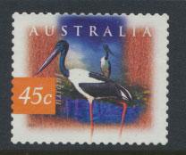 Australia SG 1690d perf 12½ x 13   Used -  Birds Stork jabiru