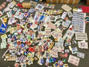 Hundreds of Patriotic Poster Stamps, Advertising labels  Foil, die cut, HUGE LOT