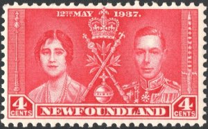 Newfoundland SC#231 4¢ King George VI and Queen Elizabeth (1937) MNH