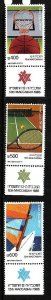 Israel-Sc#910-12 -unused NH set with tabs-Sports-Maccabiah Games-1985-