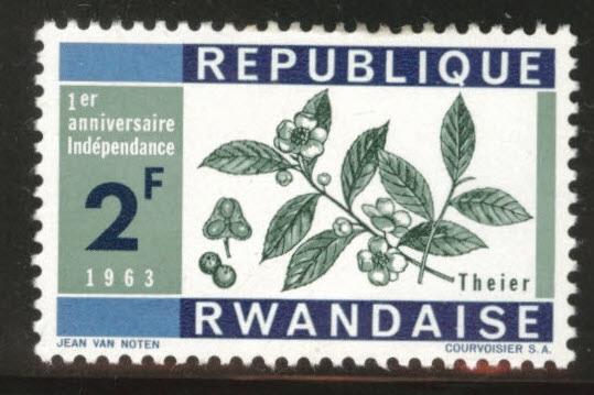 RWANDA Scott 32 MH*key stamp