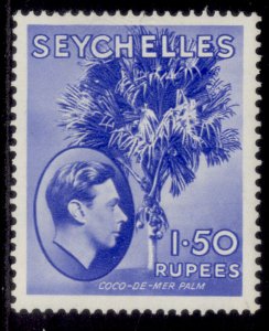 SEYCHELLES GVI SG147, 1r 50 ultramarine, M MINT. Cat £48. CHALKY