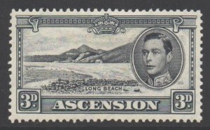 Ascension Scott 44a - SG42a, 1938 George VI 3d Perf 13.1/2 MH*