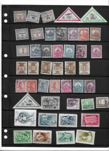 HUNGARY COLLECTION ON STOCK SHEET MINT/USED