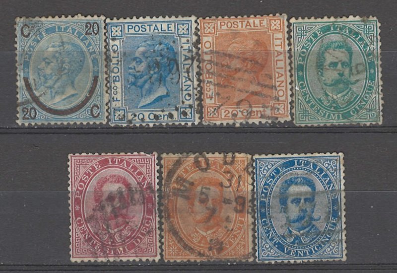 COLLECTION LOT # 5383 ITALY 7 STAMPS 1865+ CV+$21