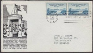 USA 1948 USA/CANADA - C Stephen Anderson FDC to New Zealand...............M479