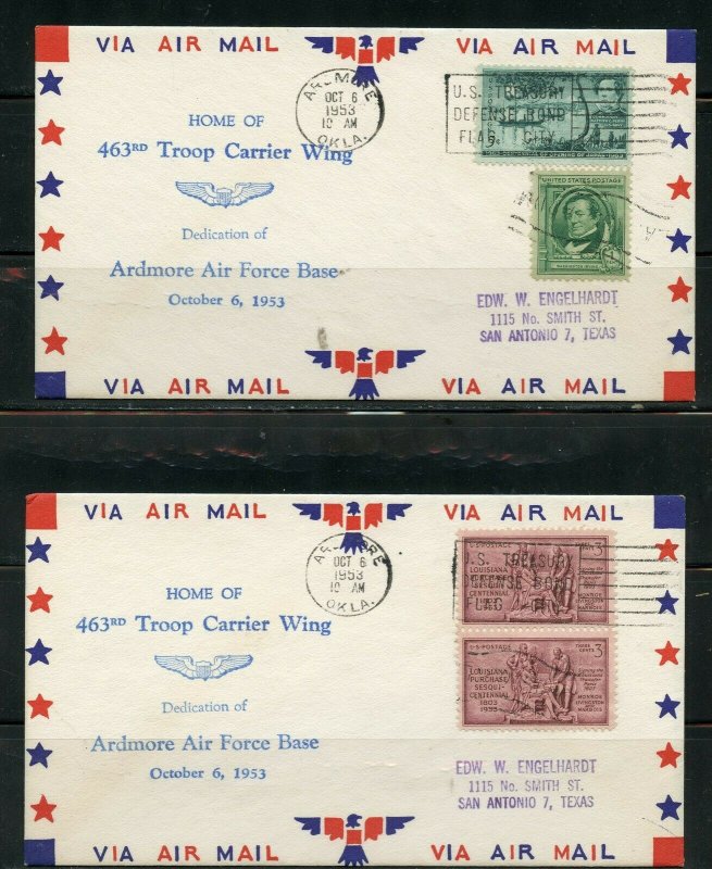 US POSTAL HISTORY OF STATE OF OKLAHOMA LOT OF 12 COVERS 1938-1960 AS SHOWN