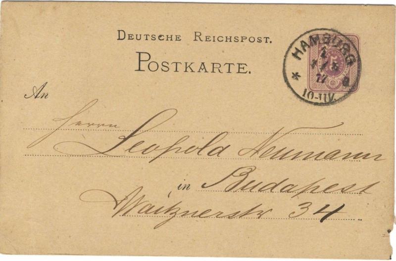 Allemagne Germany Deutschland 1877 Klaucke Stempel Hamburg 1 Mip5 I Hipstamp