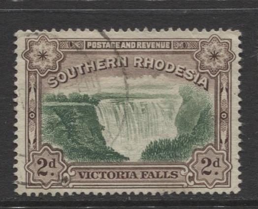 Southern Rhodesia- Scott 31 - Victoria Falls  -1932 - FU - Single 2d Stamp