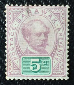 1891 Sarawak Sir Charles Brooke 5c MH SG#12 M4240