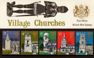 PRESENTATION PACK PP44 1972 - VILLAGE CHURCHES (printed no.41)