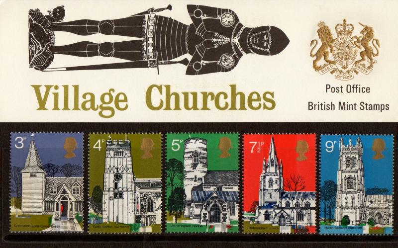 PRESENTATION PACK PP44 1972 - VILLAGE CHURCHES (printed no.41)