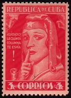 Cuba #376 Mint - 1943 3c. - Statues and Monuments, Mythology