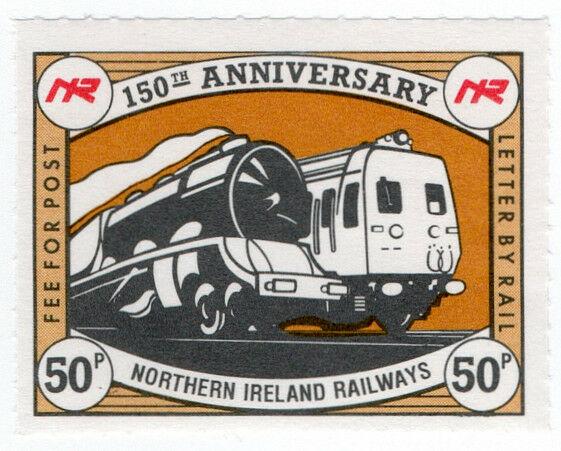 (I.B) Northern Ireland Railways : 150th Anniversary Stamp 50p