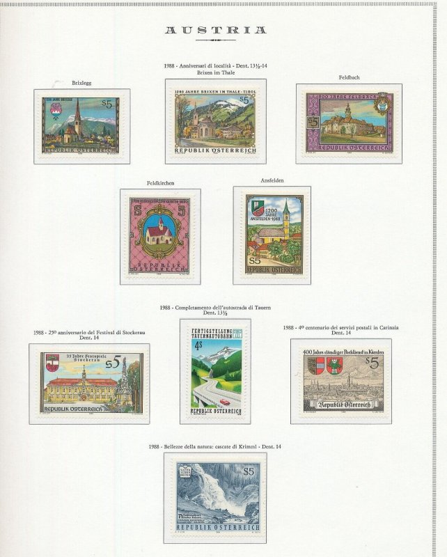 Austria 1985/88 Religion Sport MNH (100+) KRA615