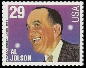 US 2849 Popular Singers Al Jolson 29c single MNH 1994