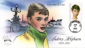 #3786 Audrey Hepburn Bevil FDC