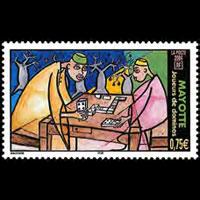 MAYOTTE 2004 - Scott# 210 Domino Players Set of 1 NH