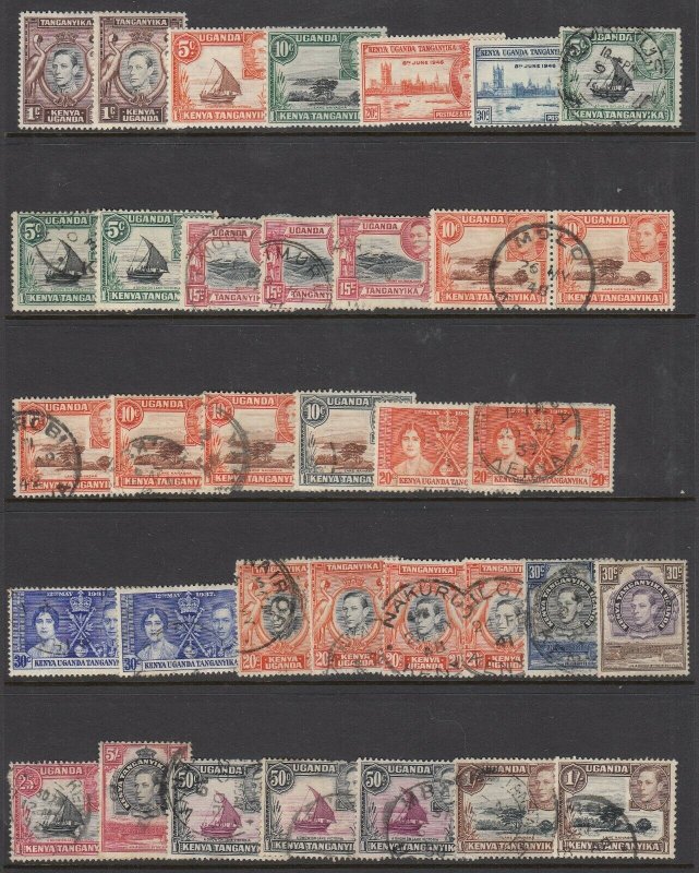 KUT, KGVI Issue Group (mint/used) (3 scans)