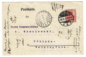 Germany 1911 Post Card to Finland - Z291