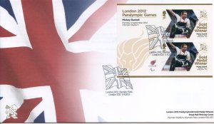 GB London 2012 Paralympics Mickey Bushell Gold First Day Cover Unaddressed 